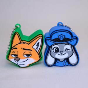 Krúttleg Zootopia Clicker Lyklakippa – Judy & Nick