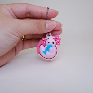 Alternative view of Axolotl Fidget Keychain – 3D Printed
