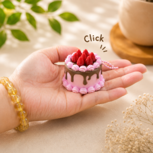 Alternative view of Strawberry drip cake clicker