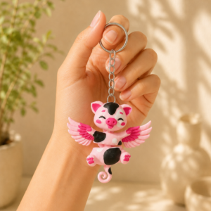 Alternative view of Baby Winged PIG Fluffy Tail